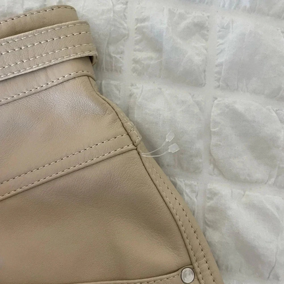 Revolve L’Academie Savon cream leather shorts - Picture 7 of 16